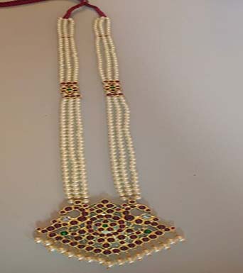 Real kempu temple jewellery haram
