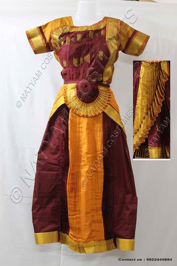 Bharatanatyam dress skirt crossfan