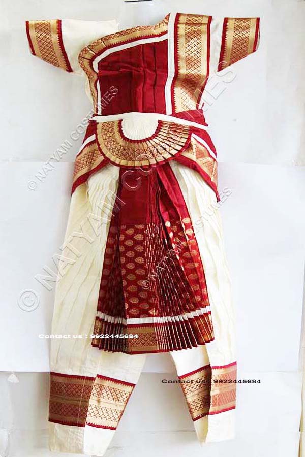 Creame Bharatanatyam costume