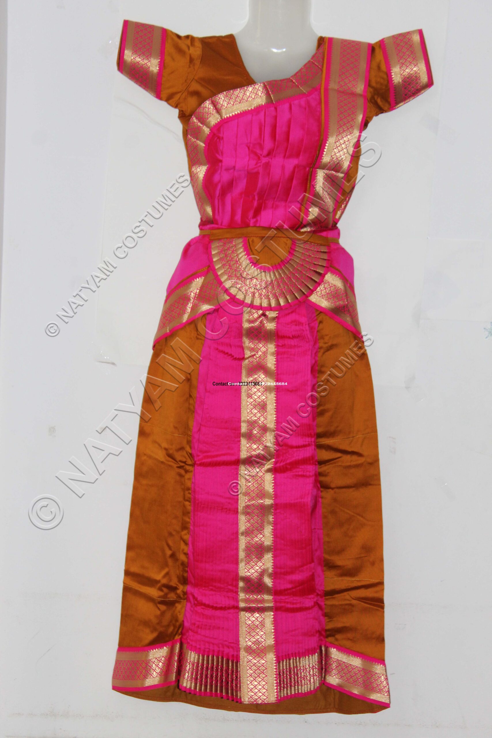 Magenta Bharatanatyam Skirt costume