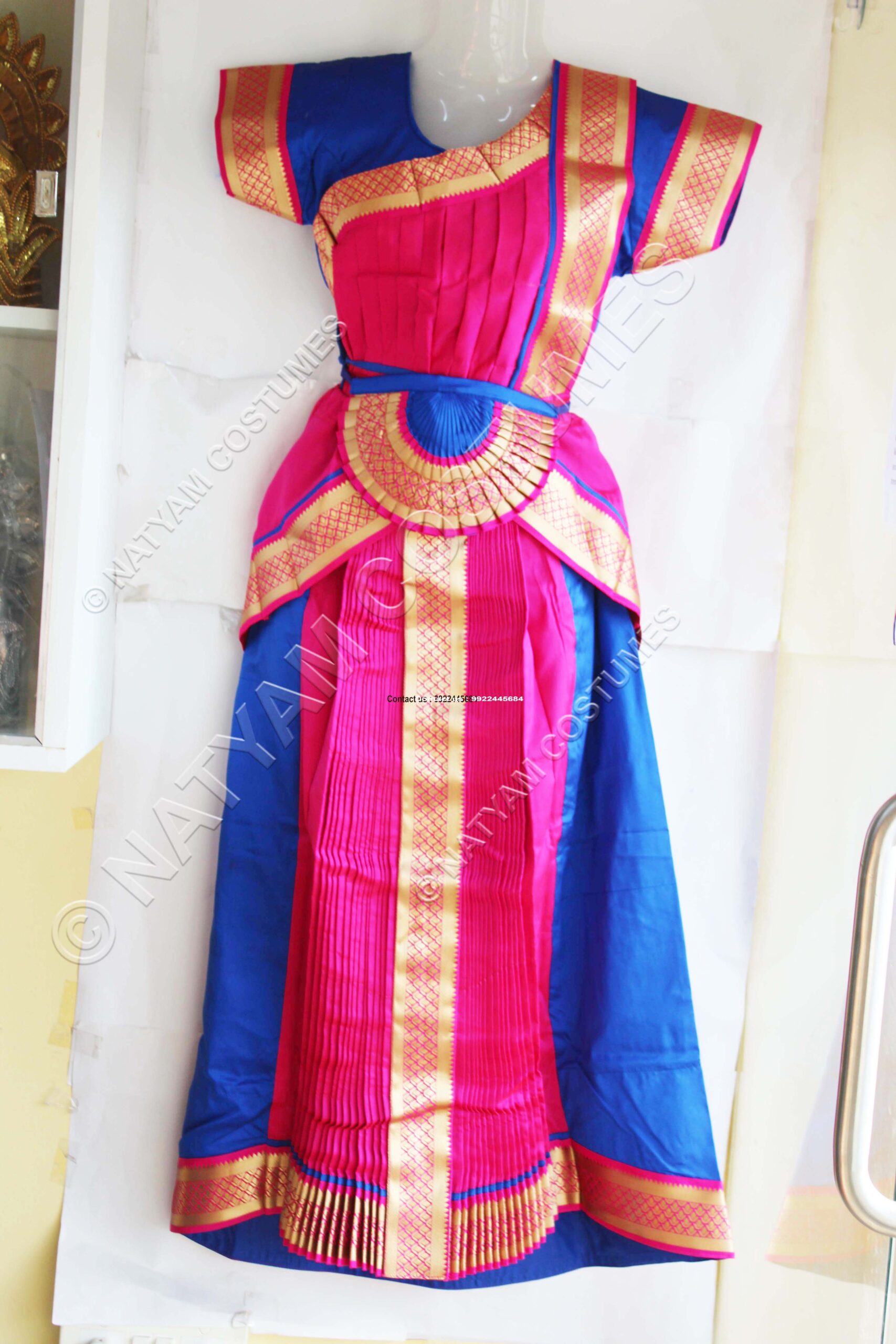 Dark Pink 40 Inch Pant Length Bharatanatyam Dance Costume Art Silk,  Dharmavaram Kanchi Classical Dance Jewelry - Etsy Australia