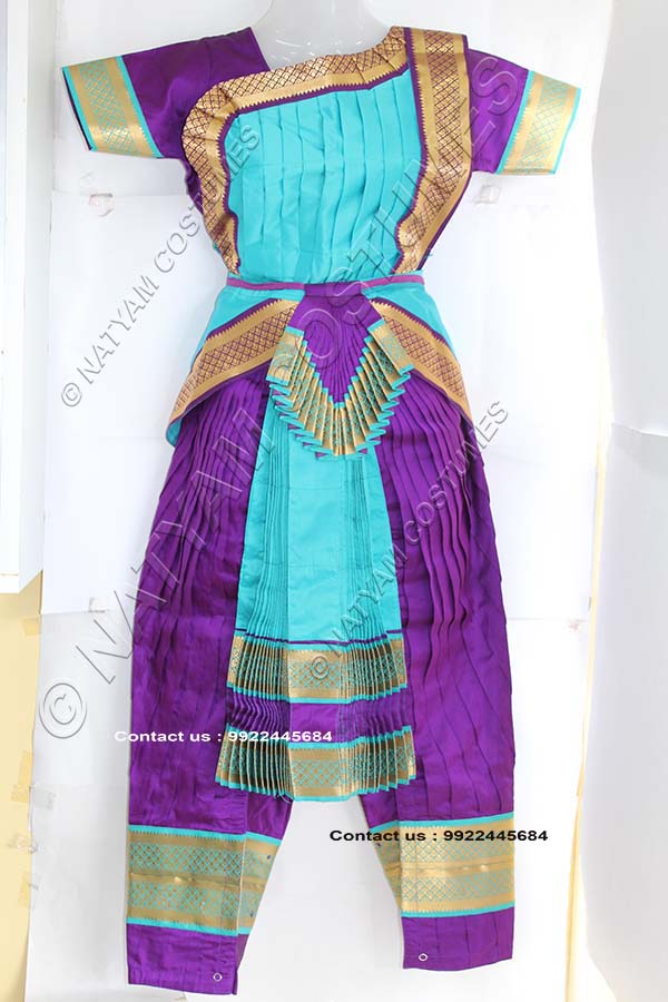 Purple Bharatanatyam costume