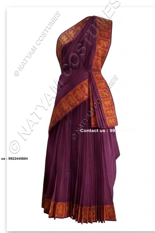 Model5 Stitched Practice Saree - Bright Purple