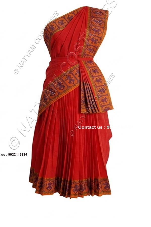 Readymade Practice Saree - Venetian Red