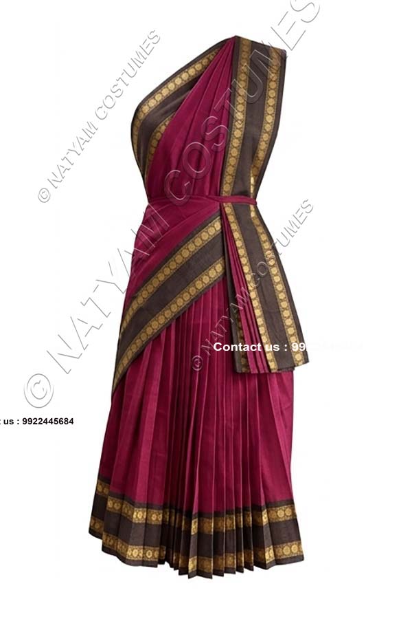 Pre-stitched Practice Saree -Model5 - Bright Purple