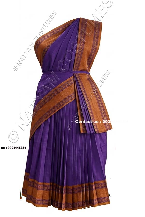 Pre-stitched Practice Saree -Model5 - Manganese Violet
