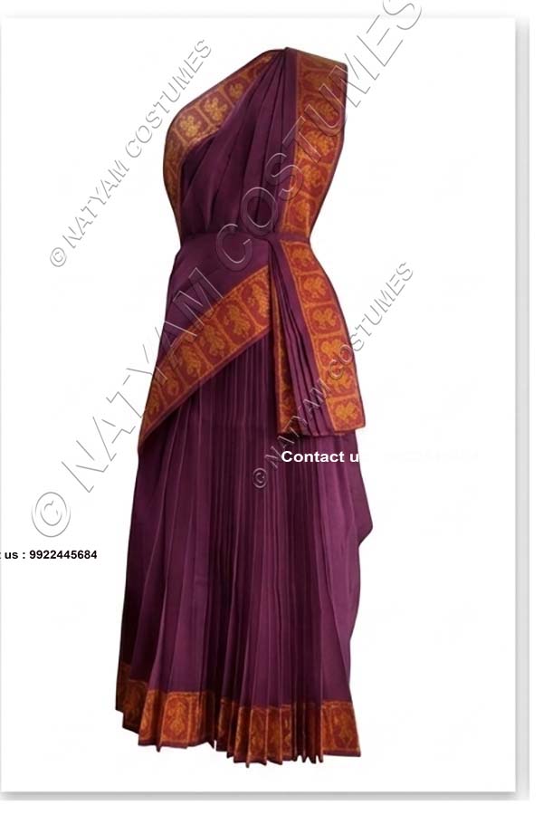 Pre-stitched Practice Saree -Model5 - Bright Black