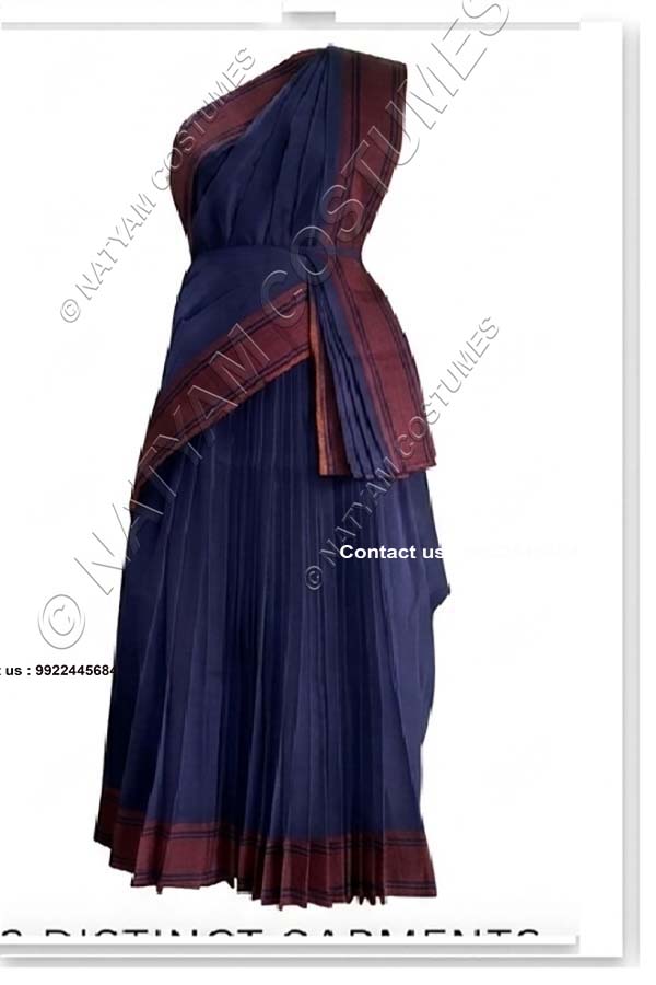 Pre-stitched Practice Saree -Model5 - Blue Violet