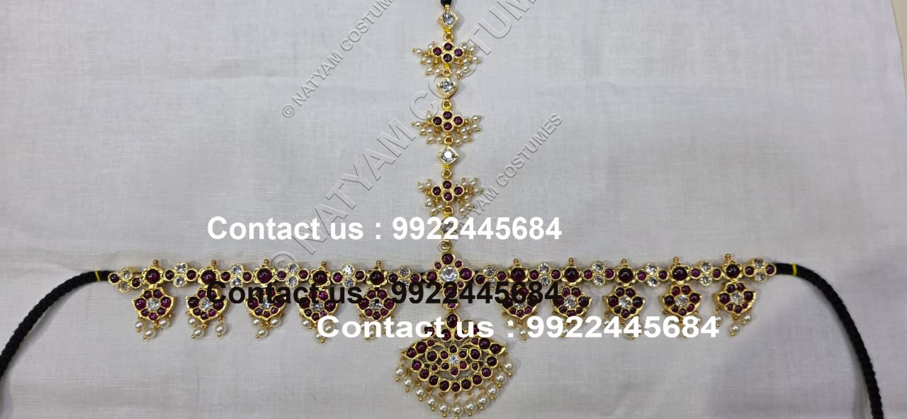Real temple jewellery kempu silver -Nettichutti