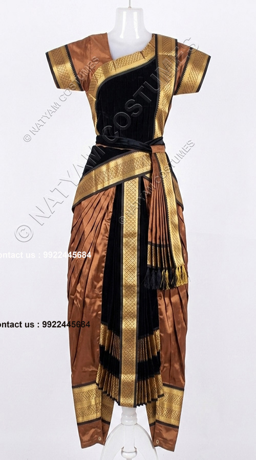 kuchipudi costume bistre and black