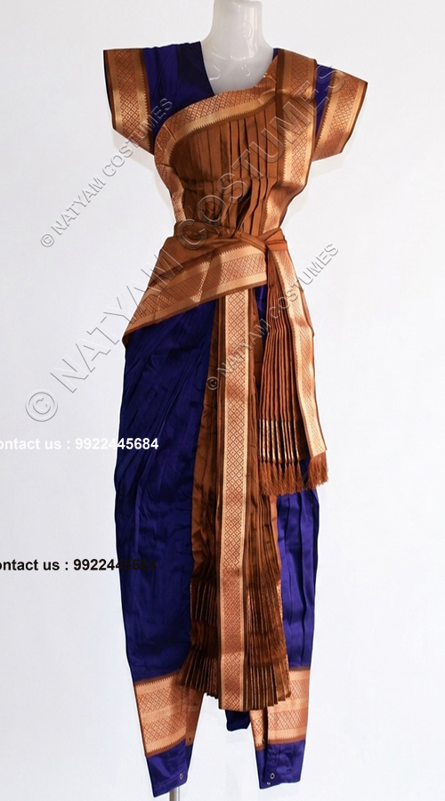 kuchipudi costume bistre and blue