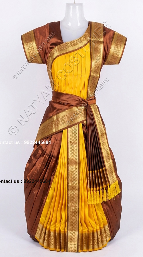 kuchipudi costume bistre and yellow