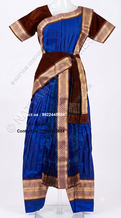 kuchipudi costume blue and brown