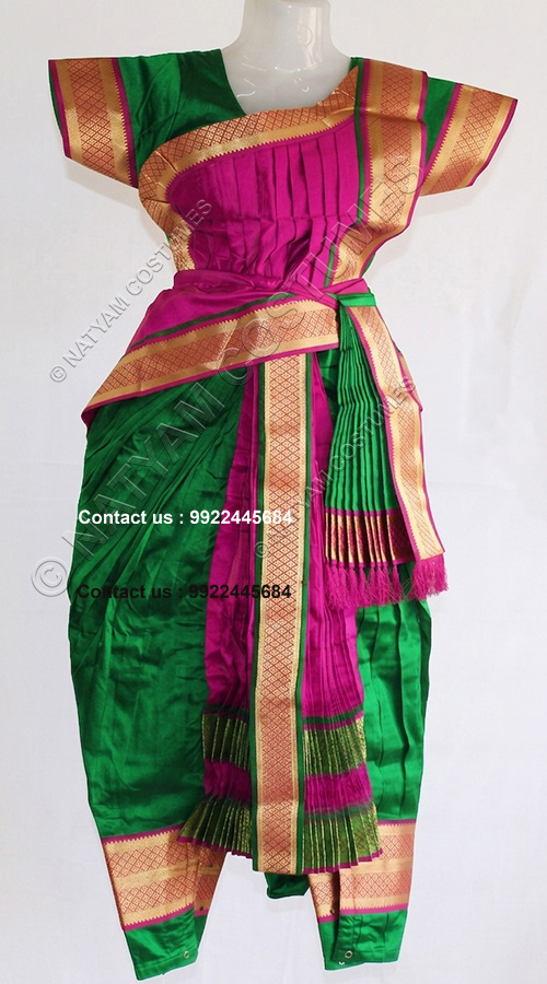 kuchipudi costume mustard and creame