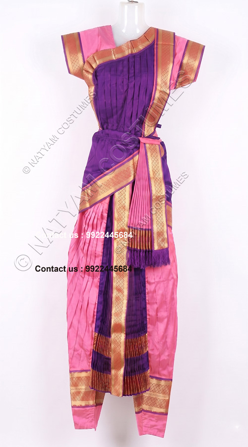 kuchipudi costume rose and purple
