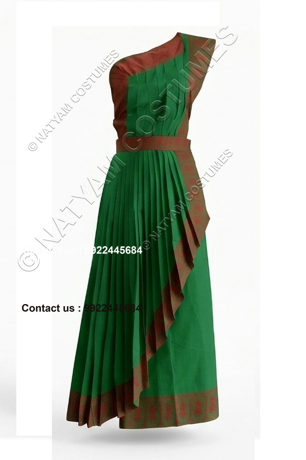 model3 stitched practice saree green