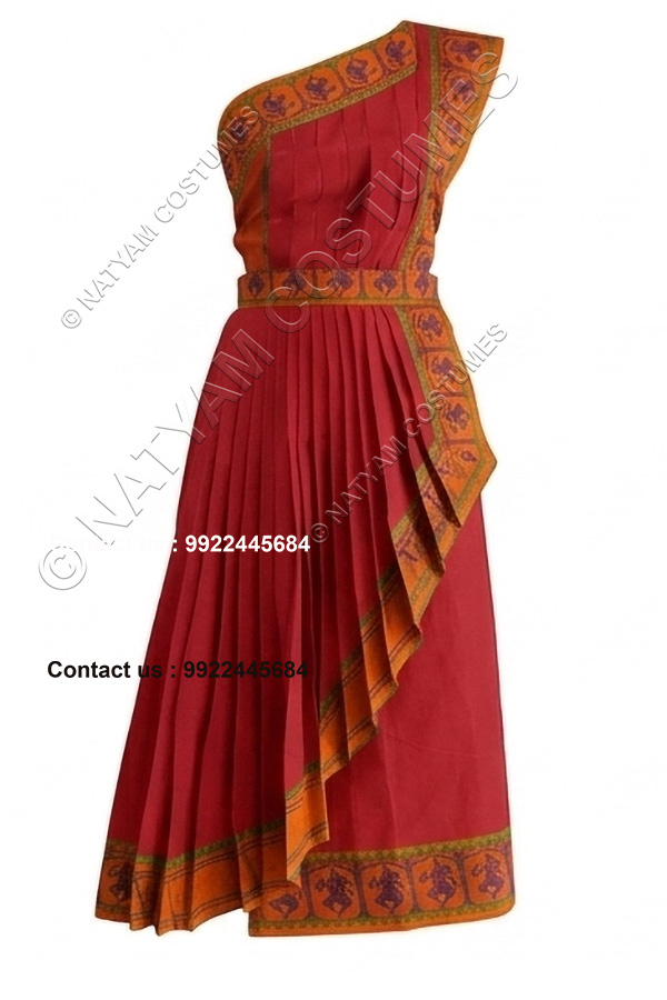 model3 stitched practice saree light maroon