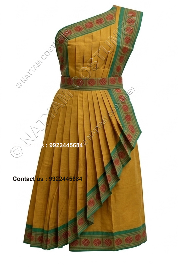 model3 stitched practice saree mustard