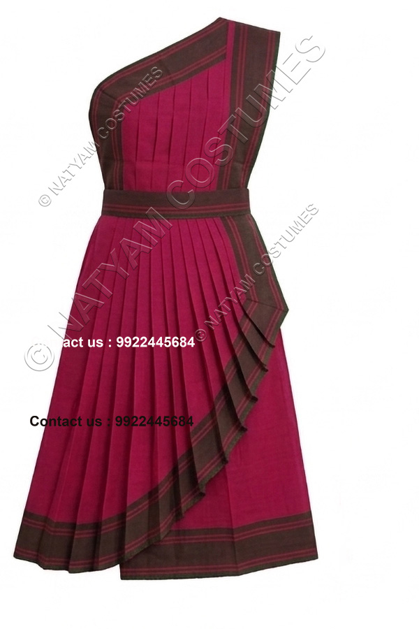 model3 stitched practice saree pink plain boarder