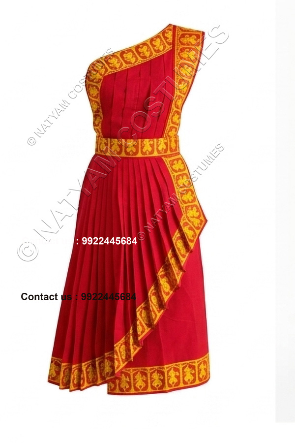 model3 stitched practice saree red with doll boarder