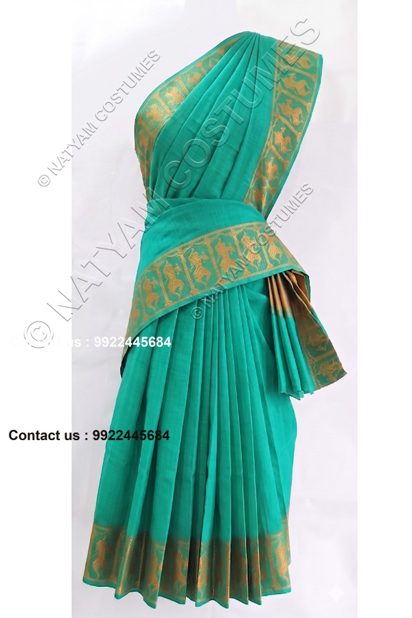 practise saree grass green