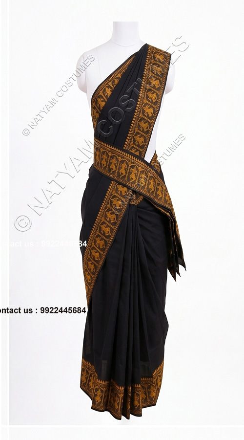 practise saree stitched black