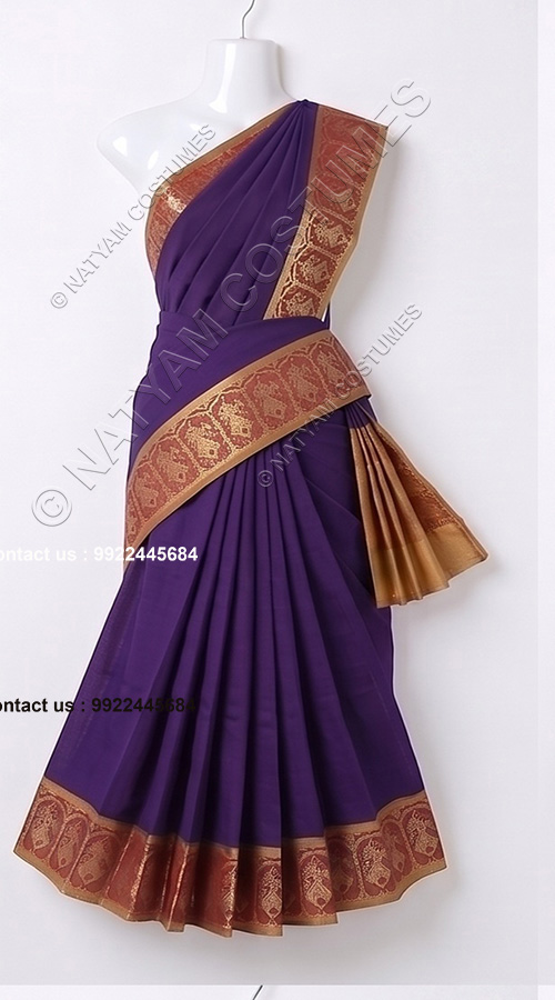 practise saree stitched bright pruple