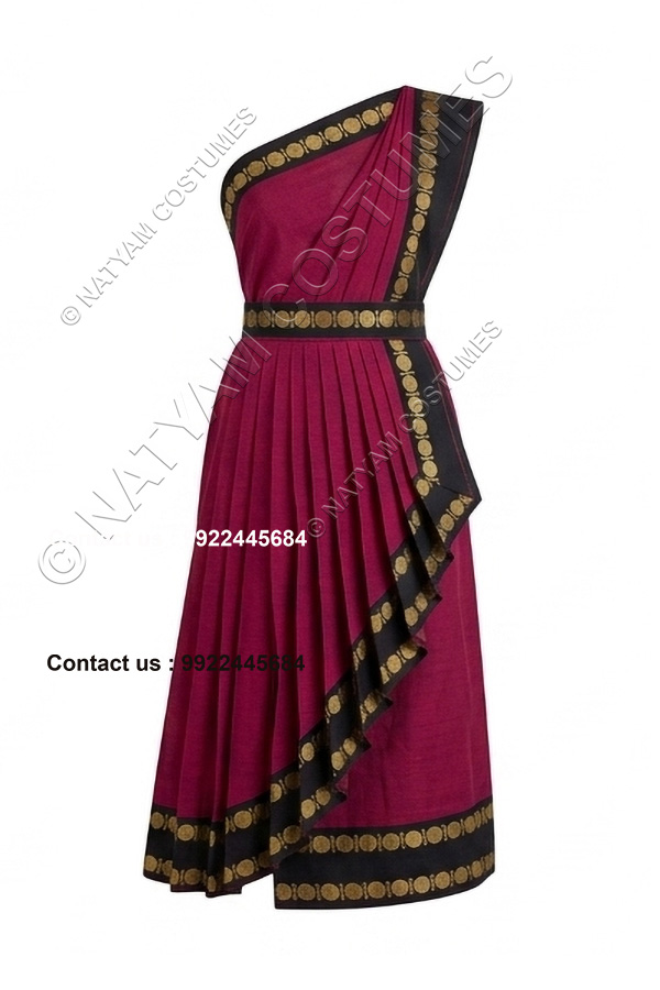 readymade practice saree maroon with black boarder