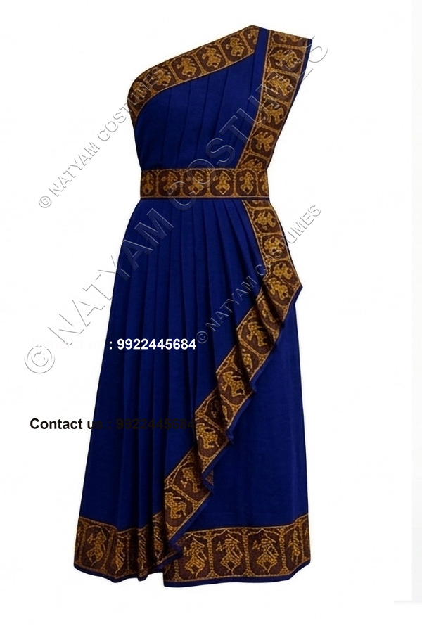 readymade practice saree model3 royal blue