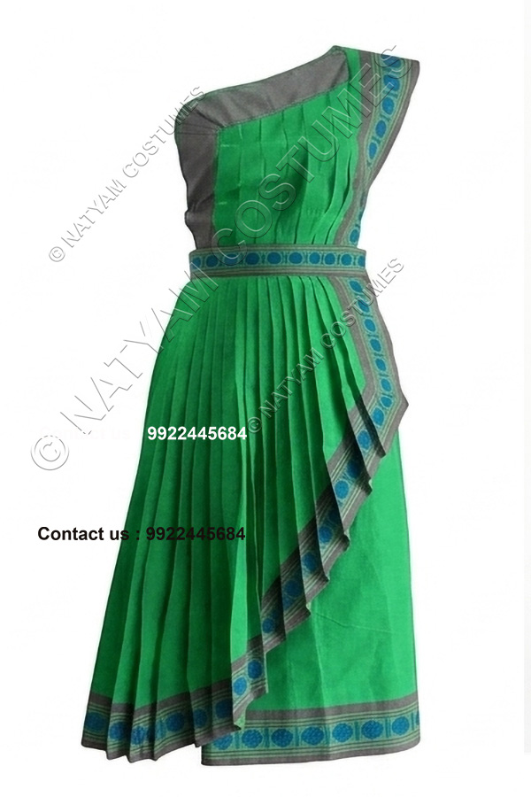 readymade practice saree parrot green