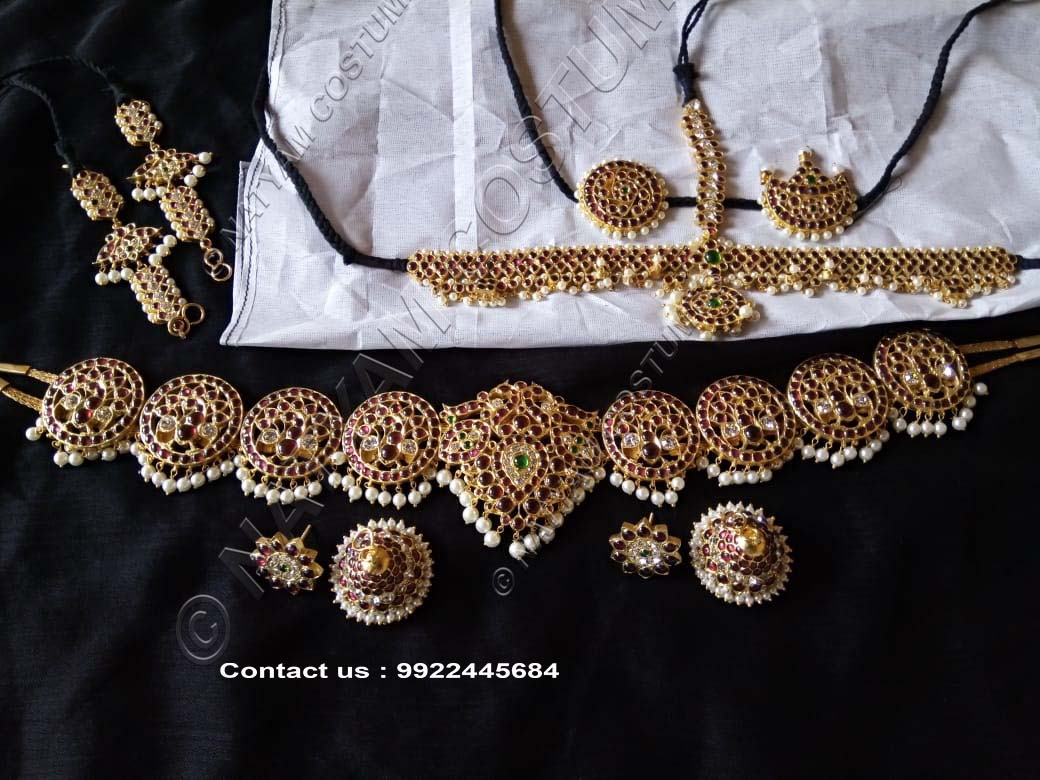 real temple jewellery kempu silver