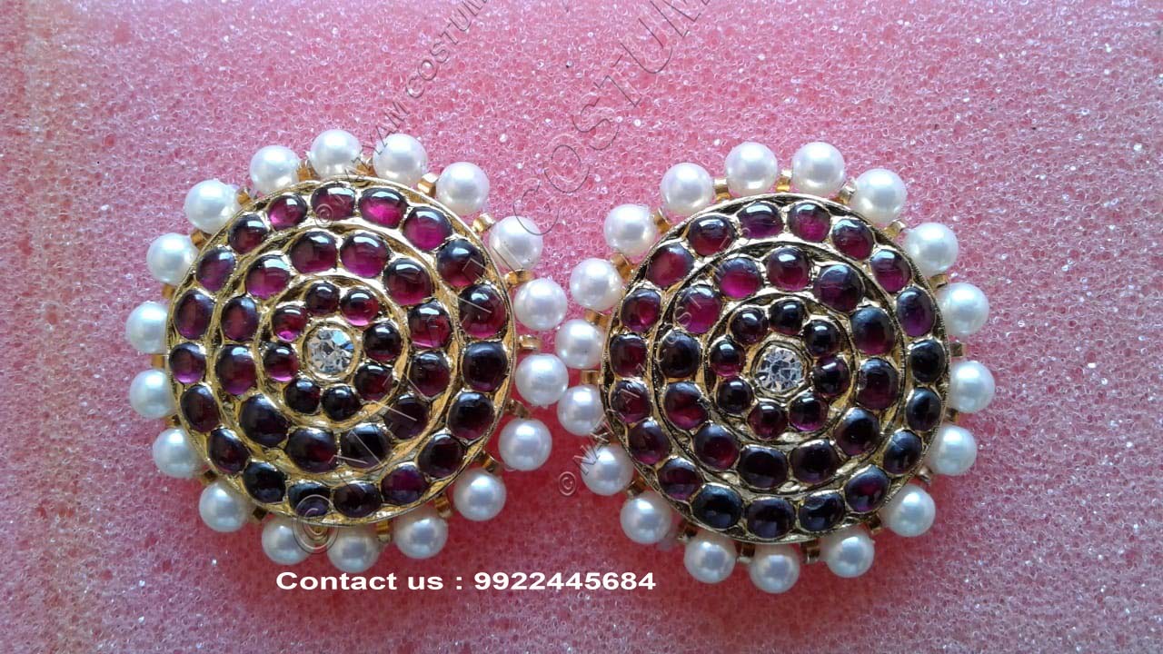 real temple jewellery kempu silver