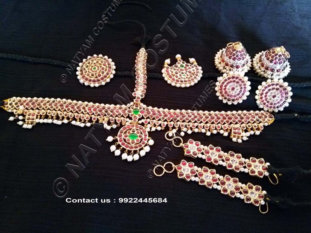 real temple jewellery kempu silver