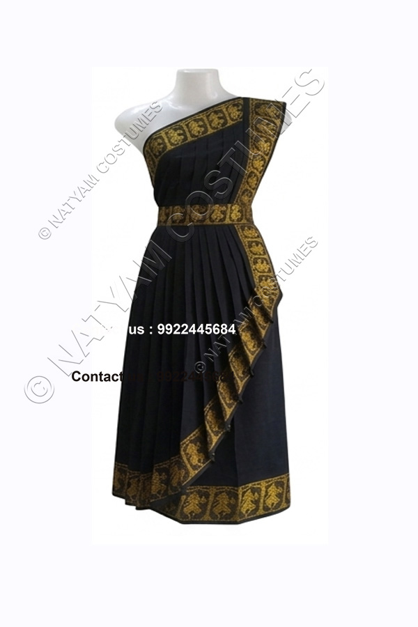 stitched practice saree model3 purple with red boarder