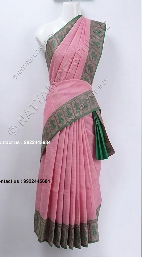 stitched practise saree bright rose