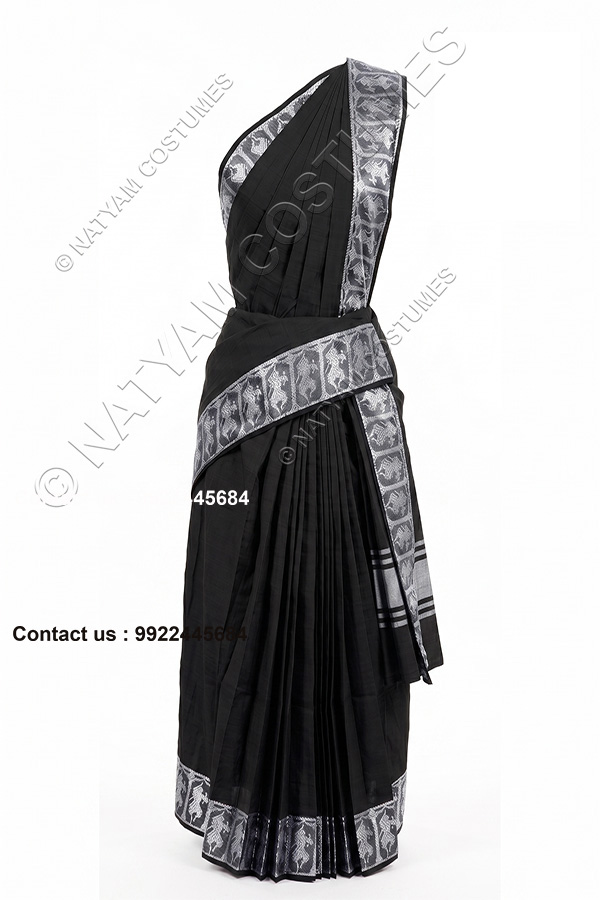 stitched practise saree model2 black