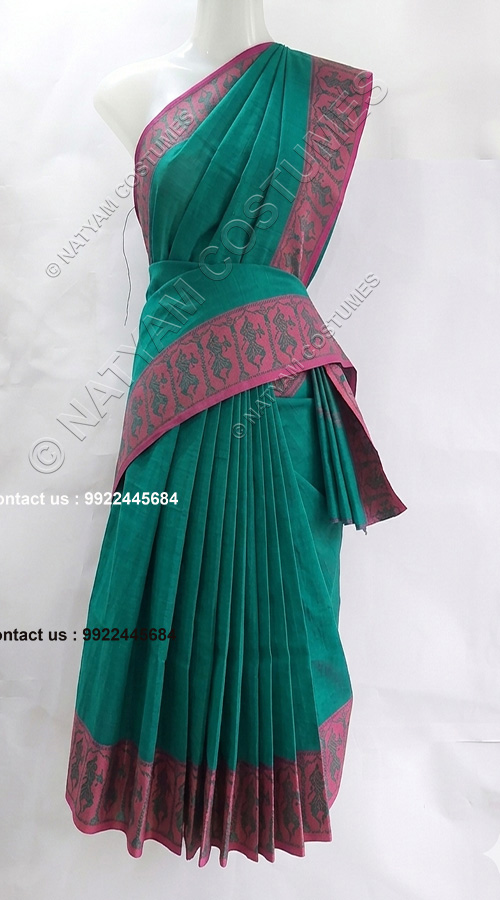 stitched practise saree model2 green