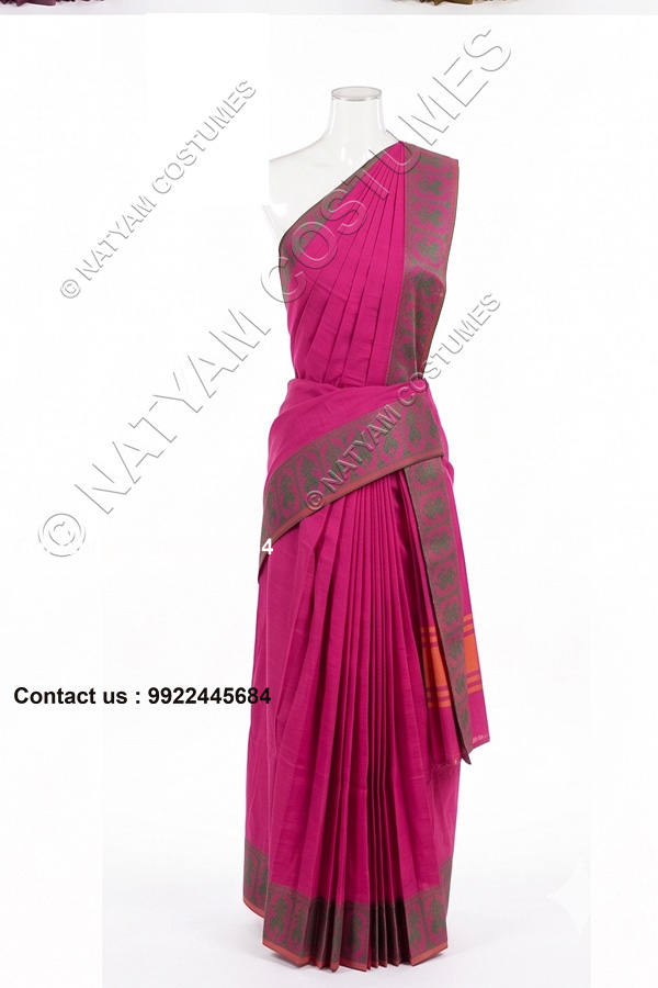 stitched practise saree model2 pink