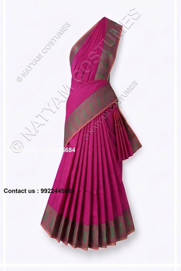 pre stitched practise saree bright rani