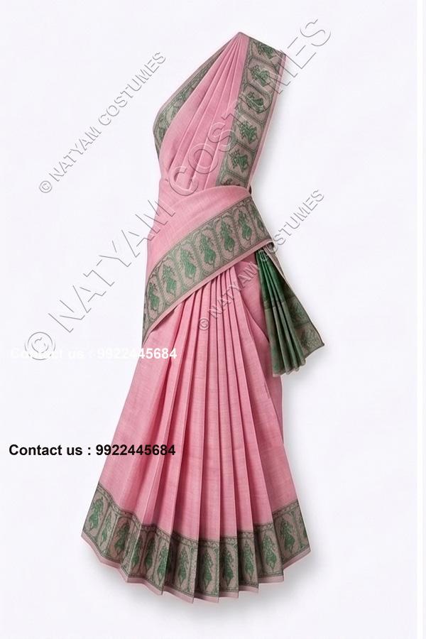 pre stitched practise saree bright rose