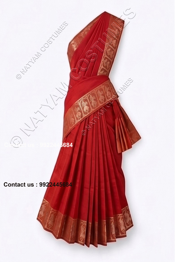 pre stitched practise saree maroon