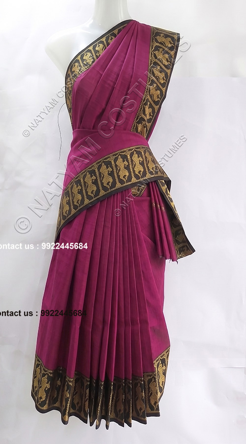 pre stitched practise saree model2 maroon