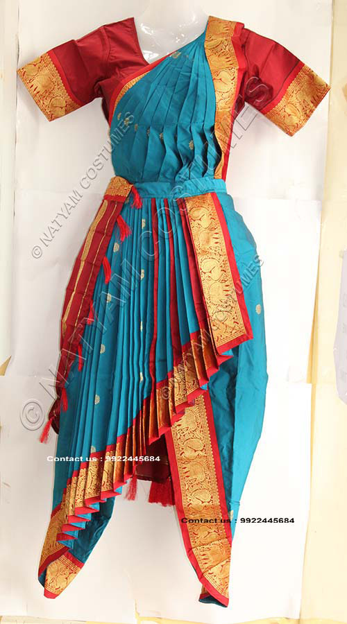 dhoti peacock blue