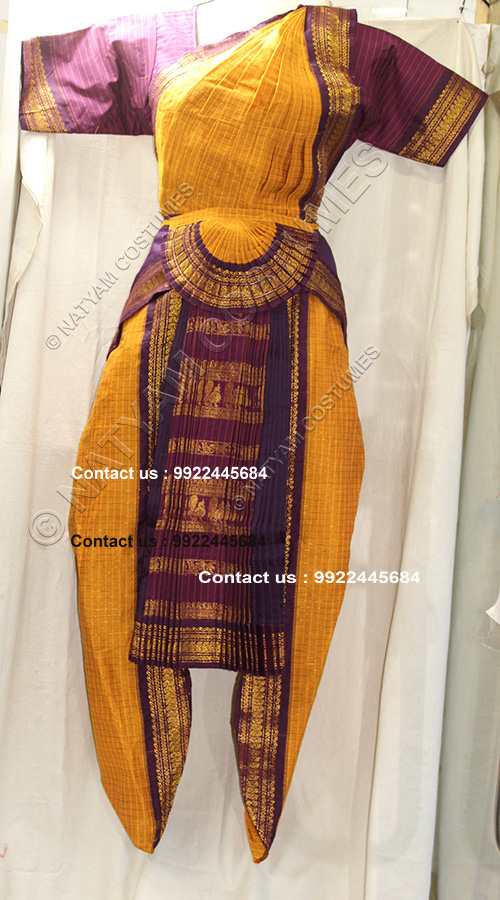 dhoti dress – Yellow and Dark Magenta