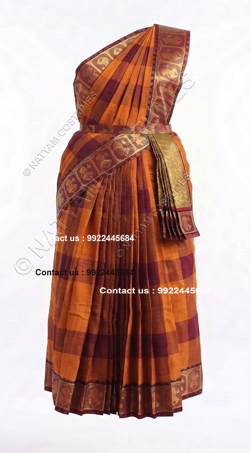 model4 checked orange with maroon