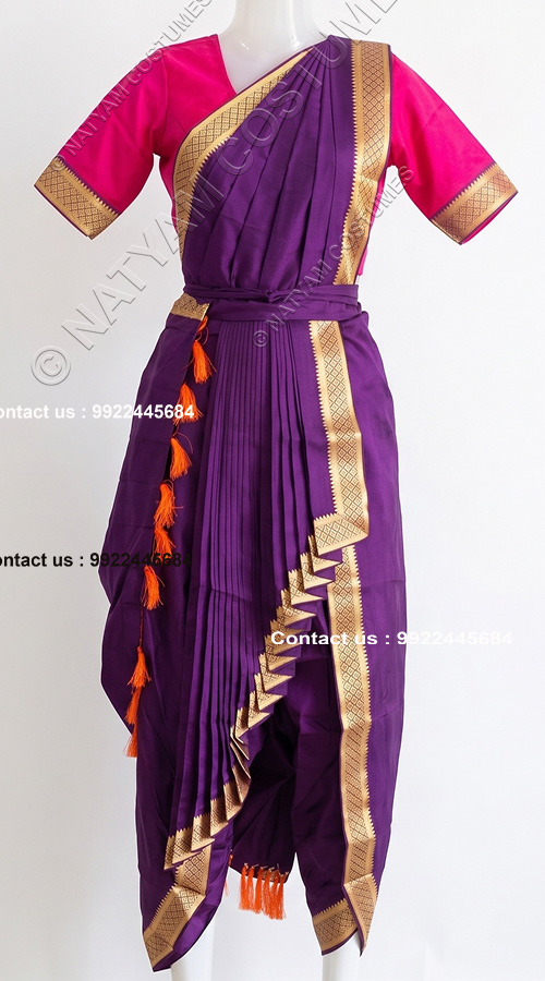dhoti dress –purple with pink