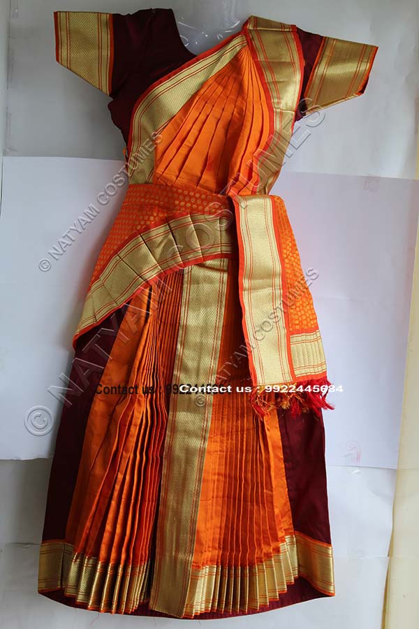 32 28,34+2,w30 dark orange kuchipudi